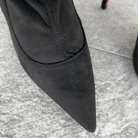 Schutz Mislane Sock Stiletto Booties in Black Suede Womens Size 6.5 - Picture 6 of 8